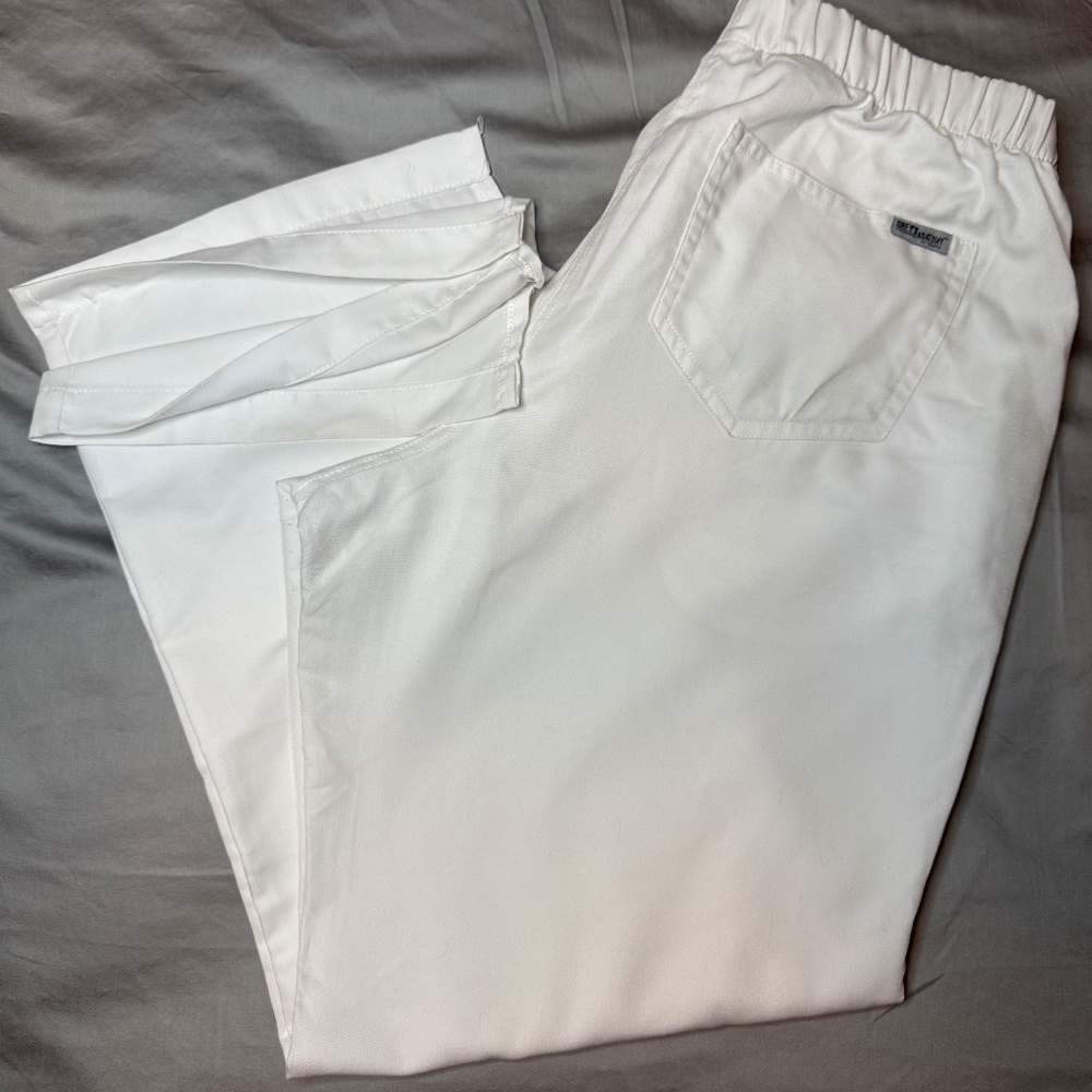 Grey's Anatomy White Nursing Scrub Pants- Petite